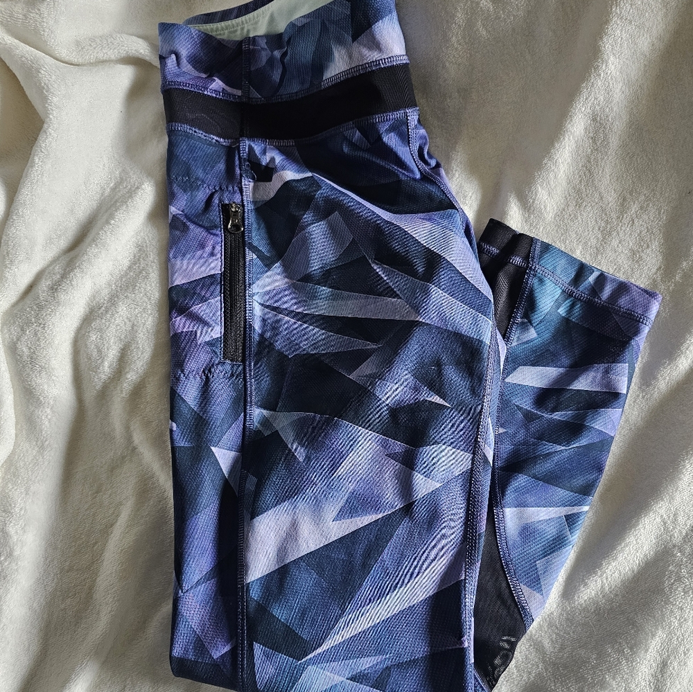 Geometric Blue and Purple Leggings